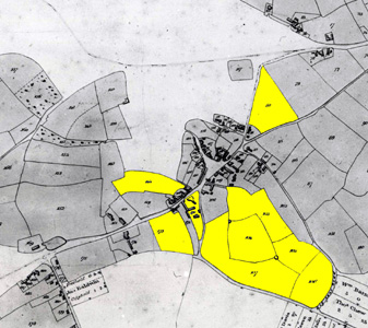 Small closes belonging to Heath Farm in 1841